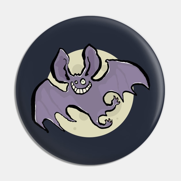 The moon and bat Pin by greendeer