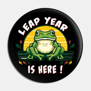 Leap Year Birthday Feb 29th 2024 Leap Day Funny Frog Pin