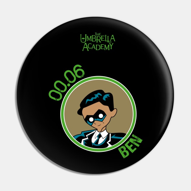 UMBRELLA ACADEMY: BEN CARTOON (GREEN) Pin by FunGangStore