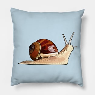 Snail cartoon illustration Pillow