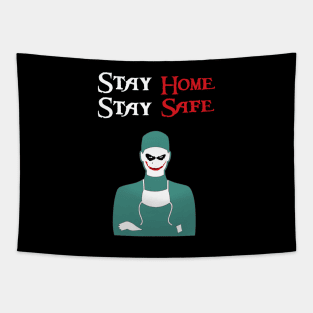 Stay Home Stay Safe Tapestry