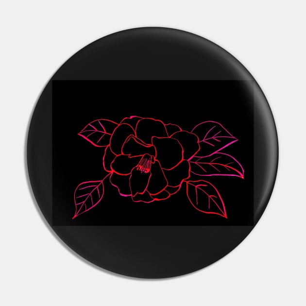 Rose Line Drawing Illustration with black Background Pin by Sandraartist