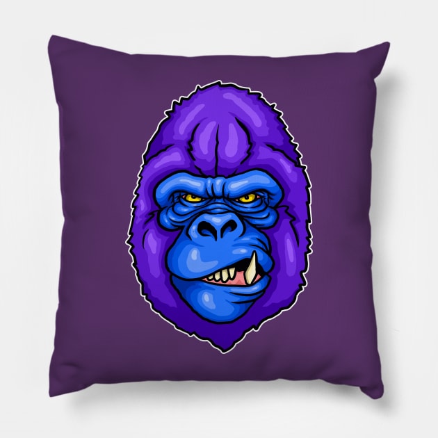 Purple Gorilla Pillow by Laughin' Bones