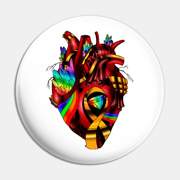 Pride Awareness Heart Pin by kenallouis