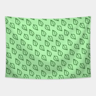 Candy Pastel Mint Green Leaf Plant Pattern Tapestry