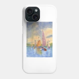 Sailing at Sunset Mt Desert Island Me; Sailboat; Sailing Maine Phone Case