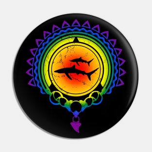 LGBTQ Pride Hawaii blue shark Pin