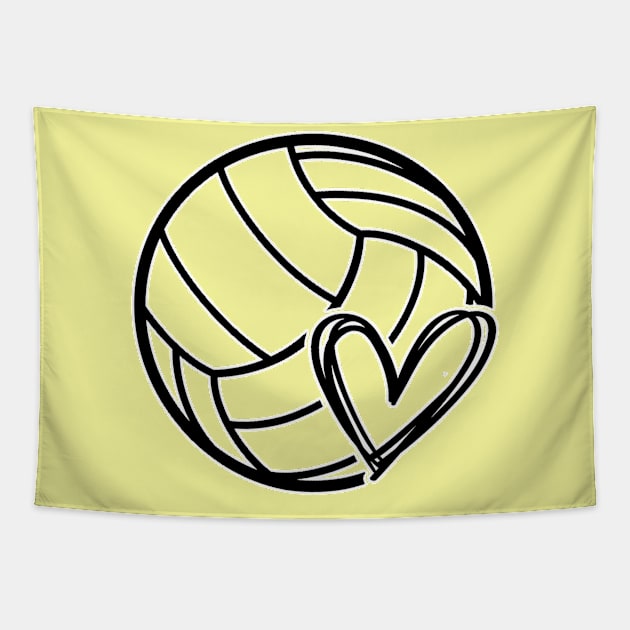 Volley love. Volleyball player coach. Perfect present for mom mother dad father friend him or her Tapestry by SerenityByAlex