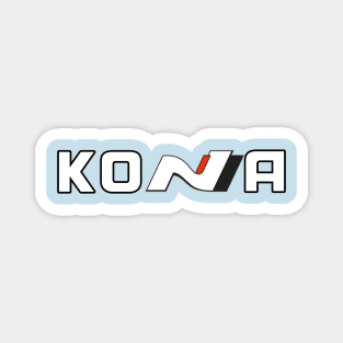 Kona N (Smaller) White Magnet