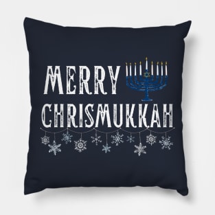 Merry Chrismukkah Hanukkah Jewish Chanukah Christmas Pillow