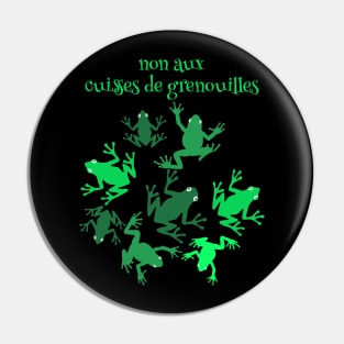 Frog Protest non aux cuisses de grenouilles Say No To Frog Legs Pin