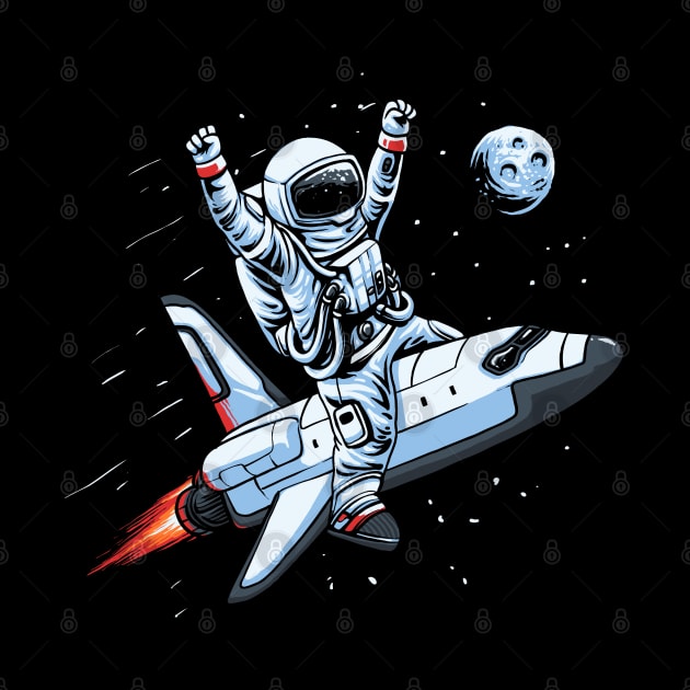 Flying Spaceship Astronaut by Mako Design 