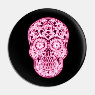 Neon Calavera skull Pin