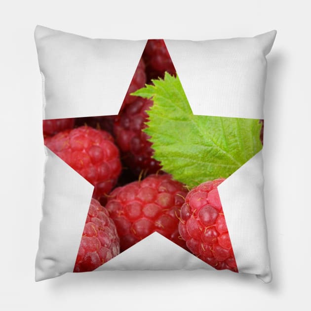 Raspberry Fruit Star Pillow by NAGANIES