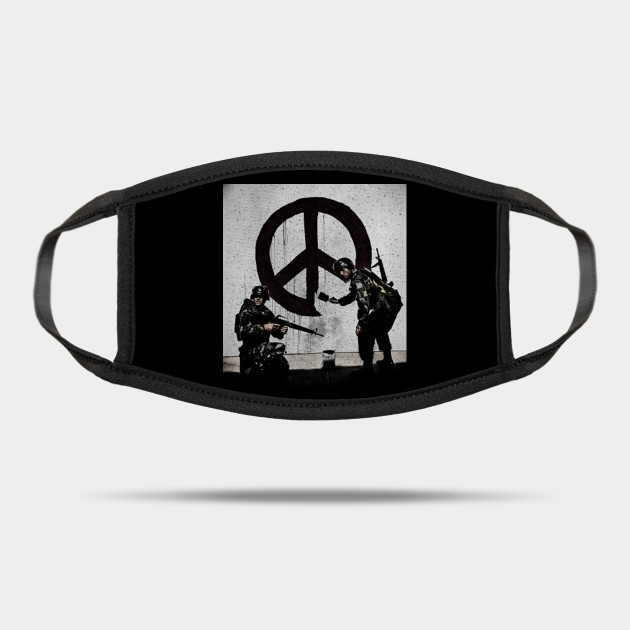 Peace Soldiers Painting Graffiti Banksy Stencil Street Art Peace