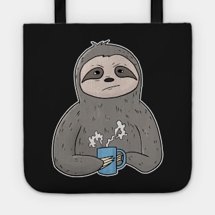 Grumpy Sloth with Coffee Morning Grouch Tote