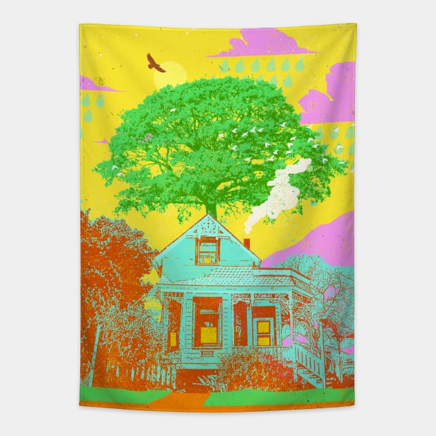 TREE HOME Tapestry by Showdeer