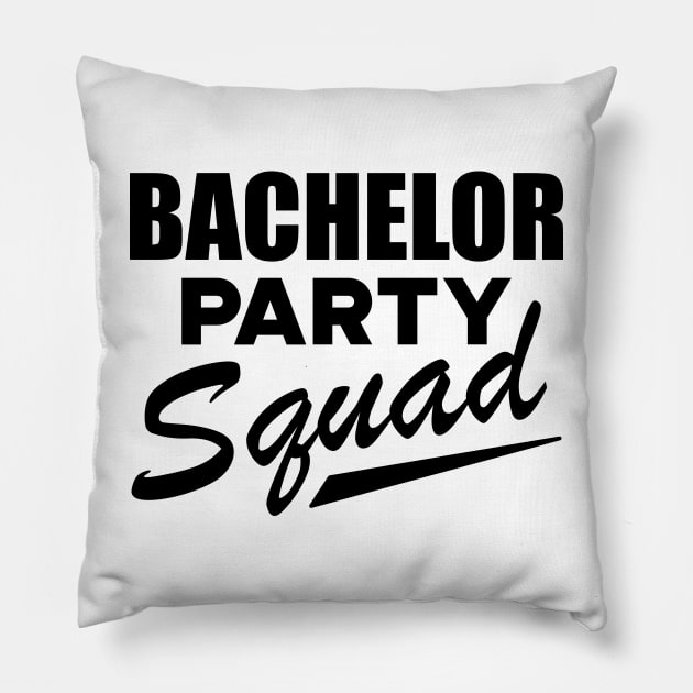 Bachelor Party Squad Pillow by KC Happy Shop