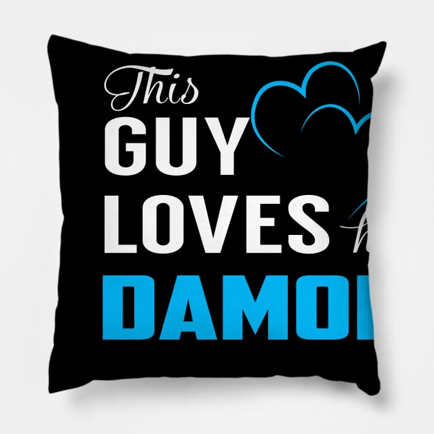 This Guy Loves His DAMON Pillow by TrudiWinogradqa