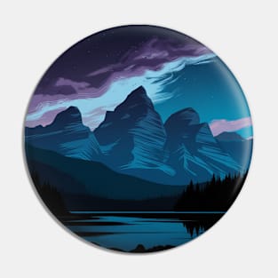 Night at Grand Teton Wyoming Pin