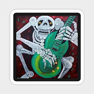 Skeleton Guitarist Magnet