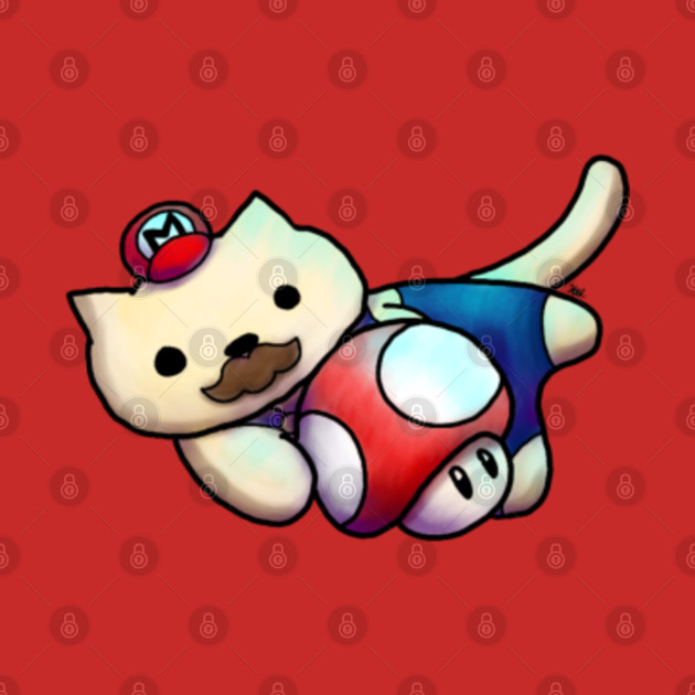 Mario neko Cat TShirt TeePublic
