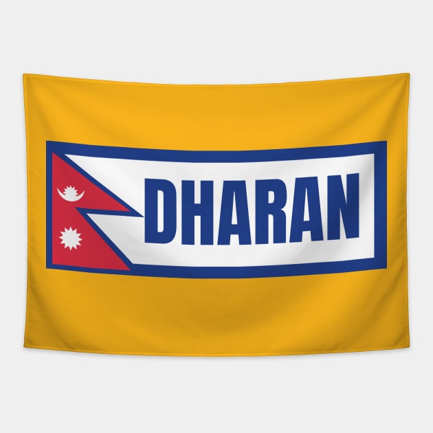 Dharan City with Nepal Flag Tapestry by aybe7elf