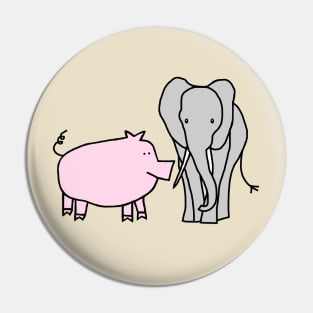 Pig and Elephant Pin