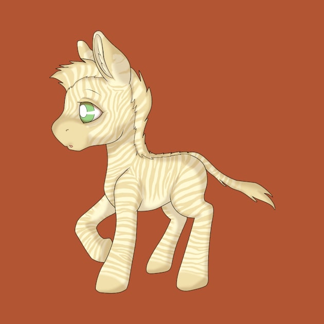 Golden Baby Zebra by SaruCharmed Designs