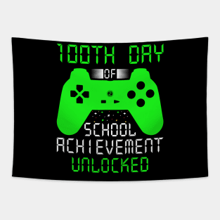 Video Gamer Student 100th Day Teacher 100 Days of School Tapestry