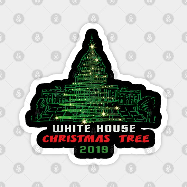 White House merry christmas Magnet by TOPTshirt