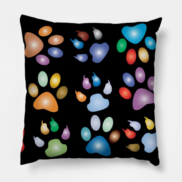 Dog Paw Print For Dog Lover Pillow by Family shirts