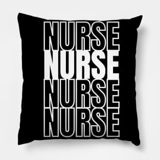 Nurse text pattern Pillow