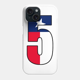 Number 5 Texas Flag Phone Case