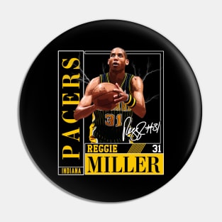 Reggie Miller Choke Sign Basketball Legend Signature Vintage Retro 80s 90s Bootleg Rap Style Pin