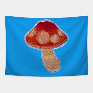 Painted Red Mushroom Tapestry