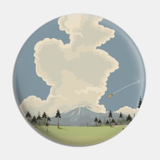 Japanese Mount Fuji landscape Pin