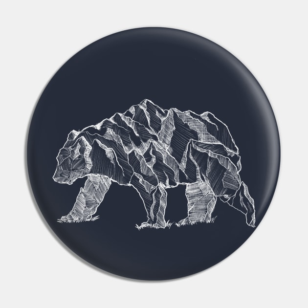 Peak Bear (Light) Pin by Mainahste