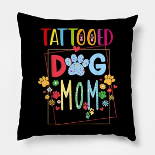 Tattooed Dog Mom Dog Trainer Pillow