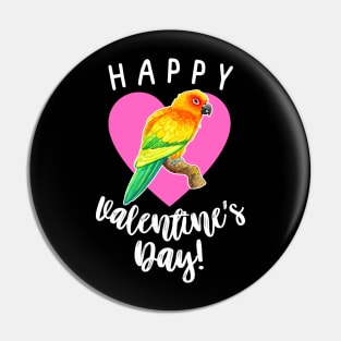 Happy Valentine's Day - Sun Conure Pin