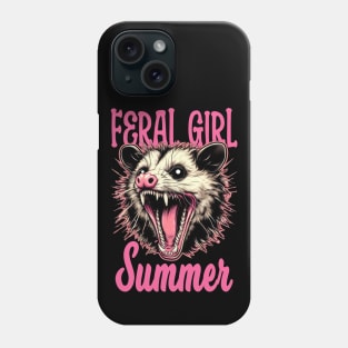 Fearl Girl Summer Funny Opossum Phone Case
