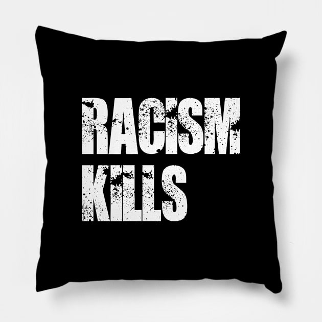 Racism is a Virus Pillow by WMKDesign