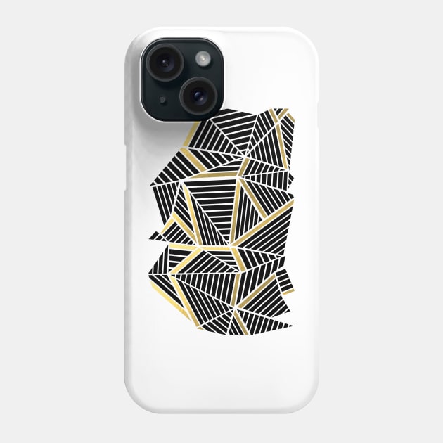 Ab Lines 2 Gold and Silver Phone Case by ProjectM