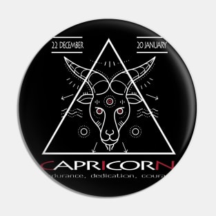 Capricorn Zodiac sign- astronomical sign - Horoscope Pin