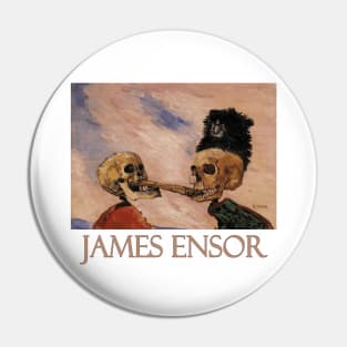 Skeletons Fighting Over a Pickled Herring (1891) by James Ensor Pin