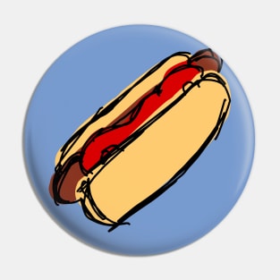 Hot Dog with Sauce Pin