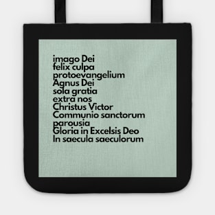 latin summary of the faith, green Tote