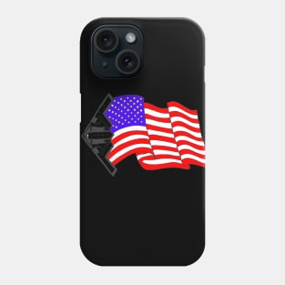 B2 Spirit Bomber with American Flag Phone Case