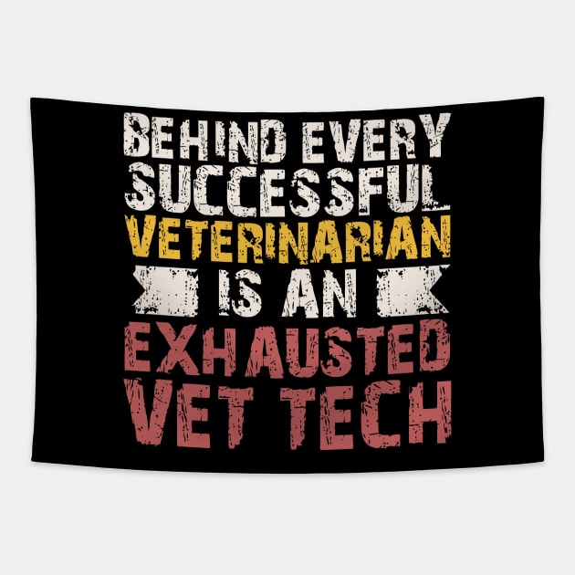 Funny Vet Tech Gift Veterinarian Assistant Christmas Tapestry by tanambos