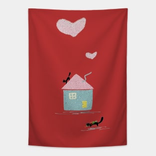 Love in the Cat House Tapestry